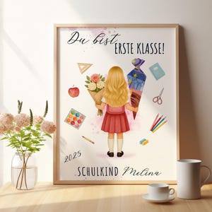 Schoolchild money voucher for girls | personalized cash gift | school enrollment gift | school start 2025 | schoolchild gift | PDF A4