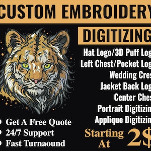 Individuelle Stickerei Digitalisierung von Logo, Bild zu DST, PES, JEF