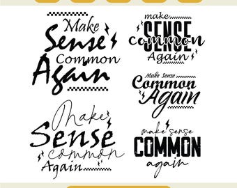 Make Sense Common Again SVG, Checkered Sarcasm Design, Funny Adult Humor Retro Shirt, Mental Health Humor, Trendy Cricut Sublimation