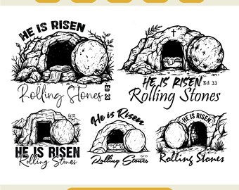 He Is Risen Easter Svg, Christian Easter Shirt Design, Bible Verses Svg, Cricut Cut File, Religious Easter Digital Download