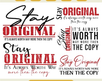 Mantente original en SVG, Sé auténtico en SVG, Diseño de SVG humilde, Ya voy, SVG digno, Archivos de corte Cricut, Diseños de camisetas para mujer, Diseño para camisetas