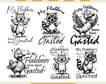 My Flabbers Have Been Gasted Svg, Sarcastic Goose Svg, Funny Snarky Goose Meme, Retro Animal Sublimation Design, Adult Humor Trendy Cut File