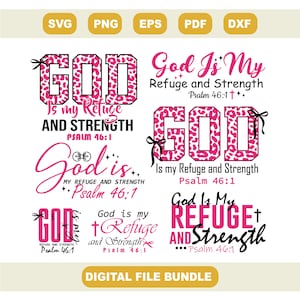 God Svg, Psalm 46:1 Svg, Christian Bible Verse Svg, Religious svg, Faith Shirt Design svg, Christian Scripture (Digital Download)