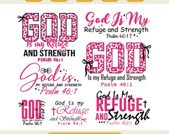 God Svg, Psalm 46:1 Svg, Christian Bible Verses Svg, Religious svg, Faith Shirt Design svg, Christian Scripture (Digital Download)