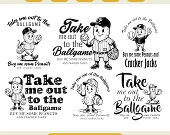 Take Me Out to the Ball Game Svg, Baseball Mom Shirt Design, Gift for Mom, Game Day Svg, Cricut Cut File