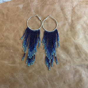 Fringe hoop earrings