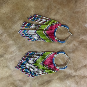 Fringe hoop earrings