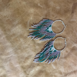 Fringe hoop earrings