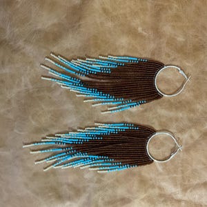 Fringe hoop earrings
