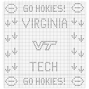 Virginia Tech Football Blanket Pattern