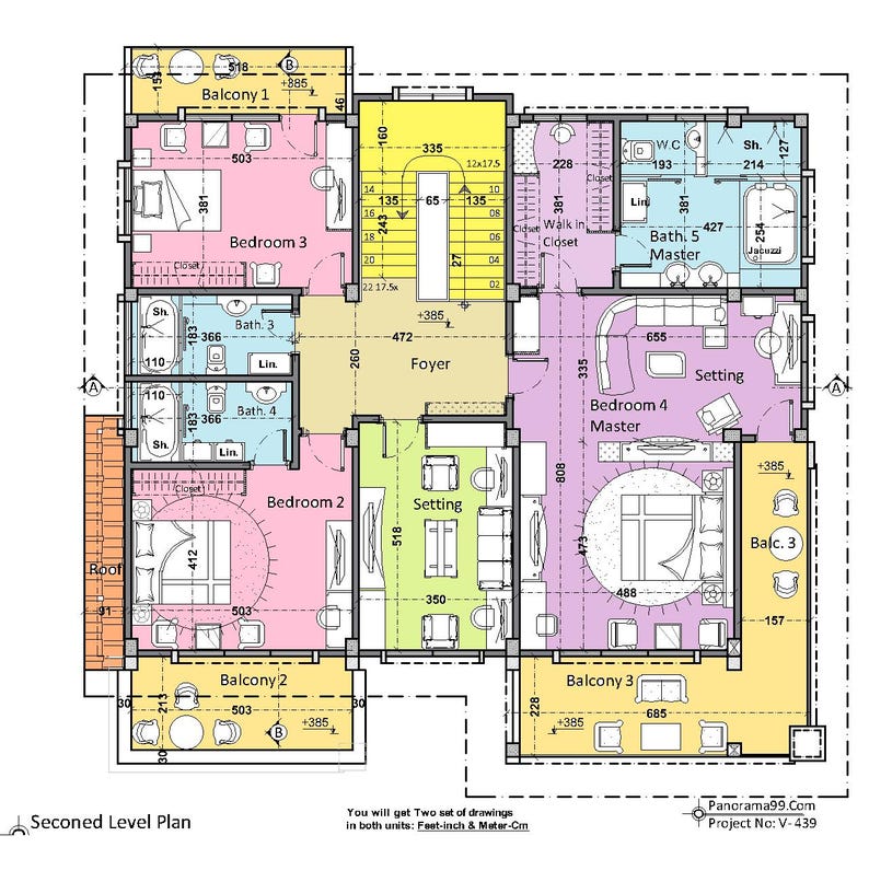 V-439| Luxury Modern Duplex Villa – House Plans 4 Bedroom, 4 Living ...