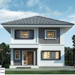 V-401| Modern Duplex House Plans – 3 Bedroom Small Tiny Home (26x26 ft) (Digital PDF)