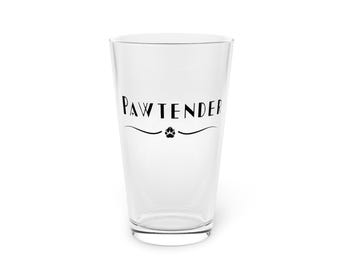 Pintglas, ölglas, 47 cl dricksglas, barglas, present till honom, present till hundälskare, Pawtender