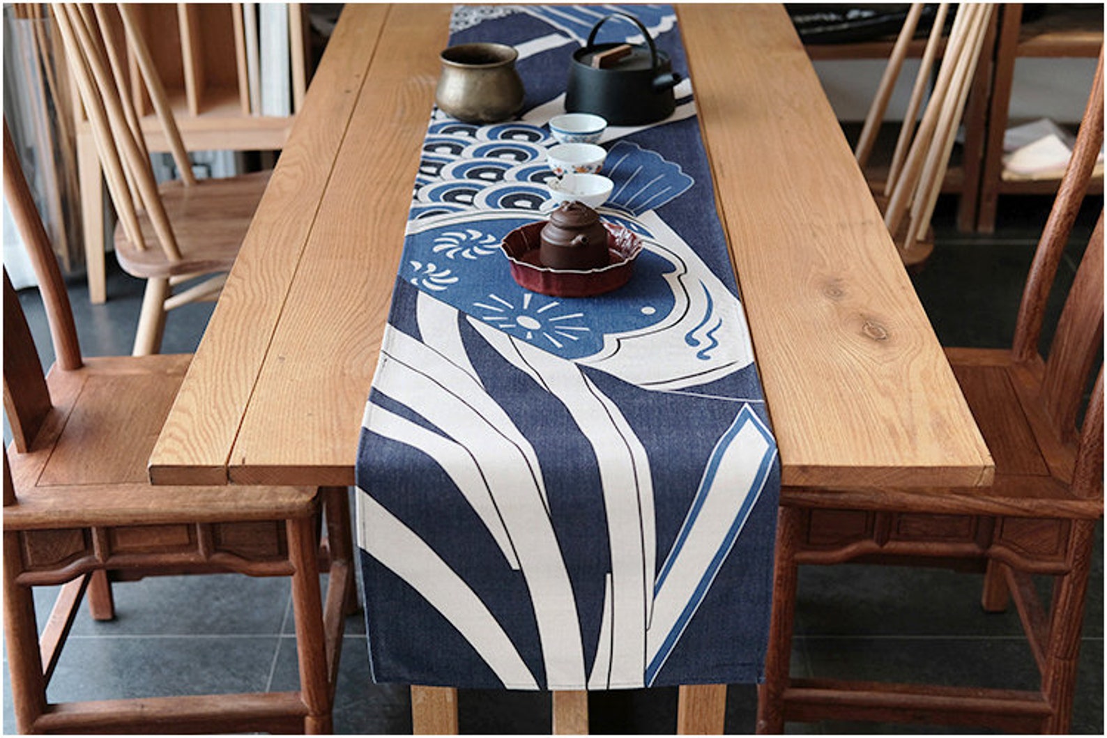 Japanese table runner japanese style table setting japanese Etsy