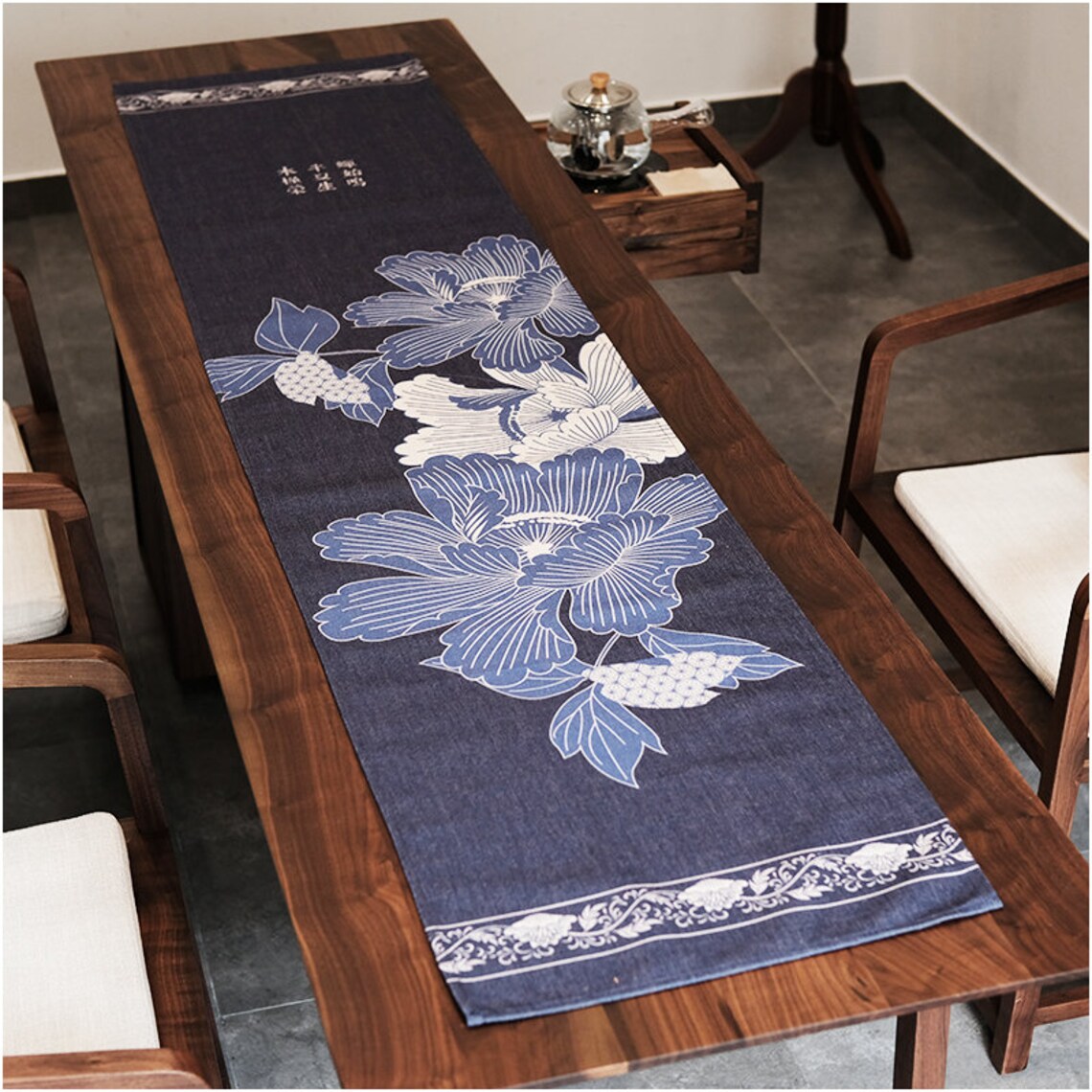 Japanese Table Runner Japanese Style Table Setting Japanese Etsy
