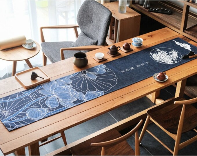 Japanese Table Runner, Japanese Style Table Setting, Japanese Table