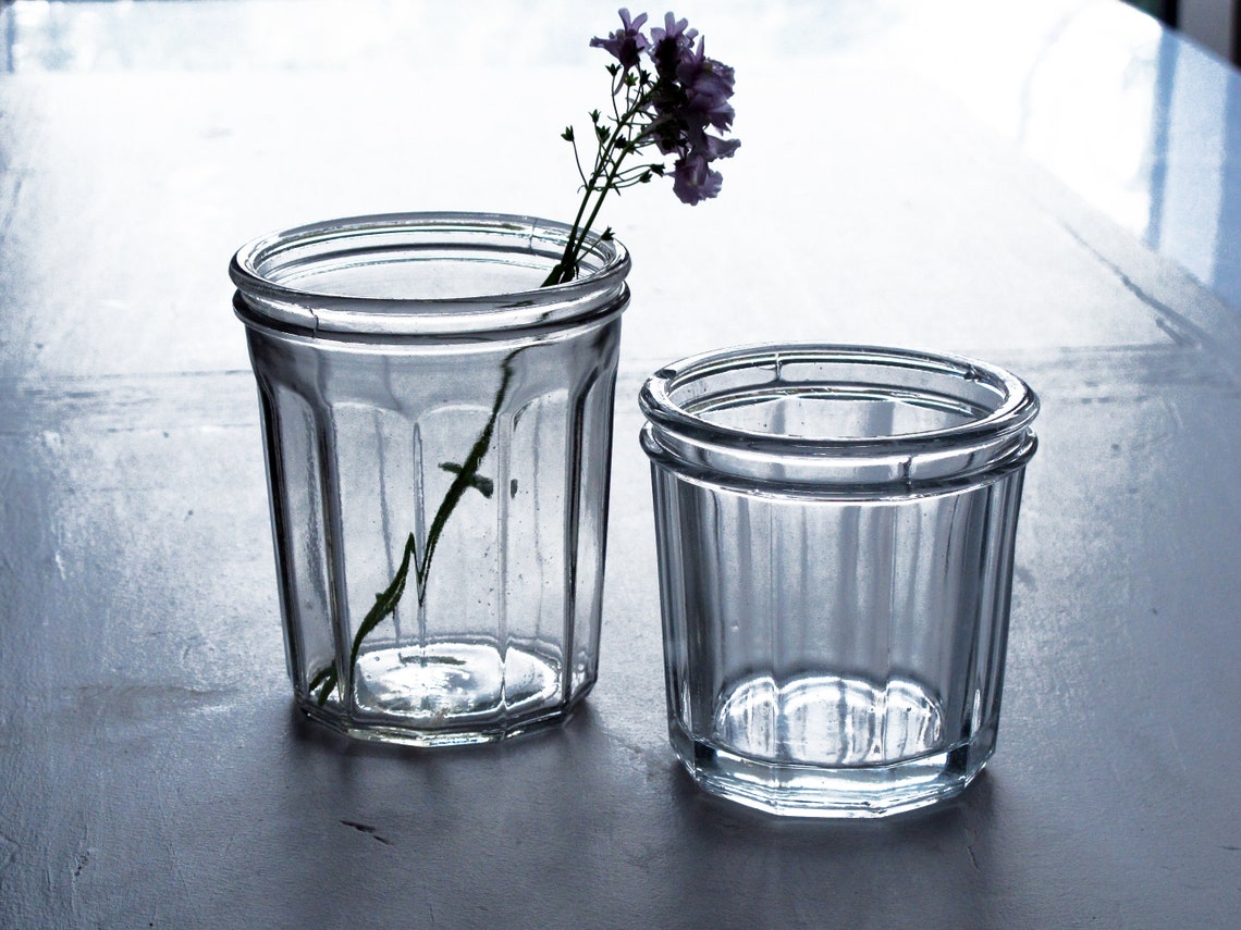 Set of 2 Antique French Jam Jars Very Thick and Etsy