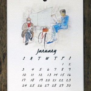 2024 Printable CALENDAR Watercolor Paris Wall Calendar papercraft, Monthly Calendar Download, diy Art Calendar, printable Christmas gift image 6