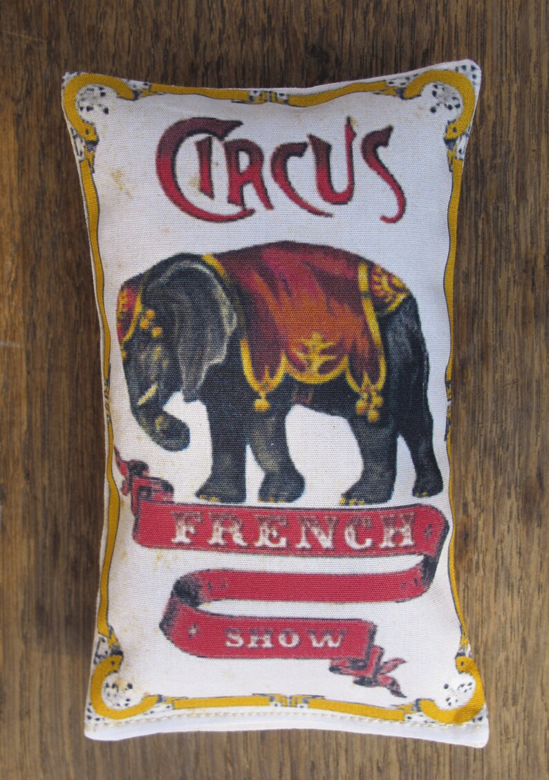French Circus Elephant collection set of 3 organic French Lavender Sachet Mini Pillow Lavender scented sachets