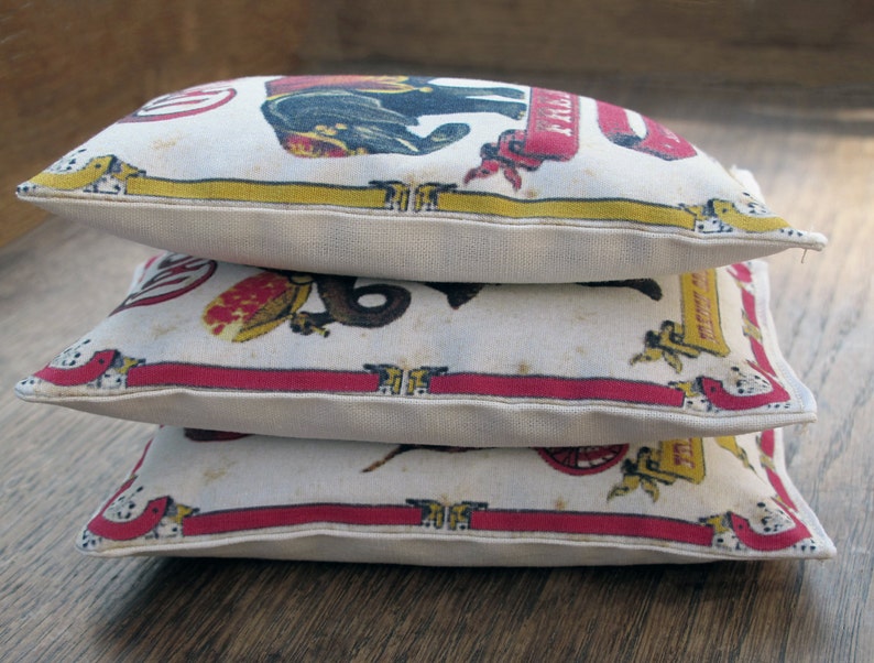 French Circus Elephant collection set of 3 organic French Lavender Sachet Mini Pillow Lavender scented sachets