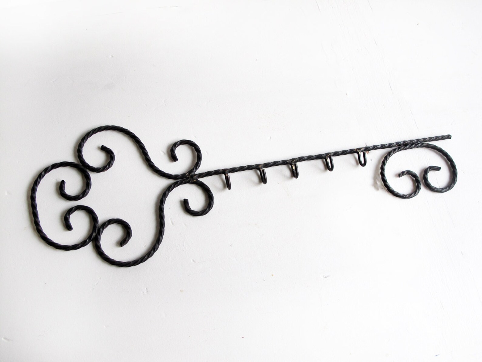 Vintage Grey Metal Rack In Shape Of A Key Antique French Etsy