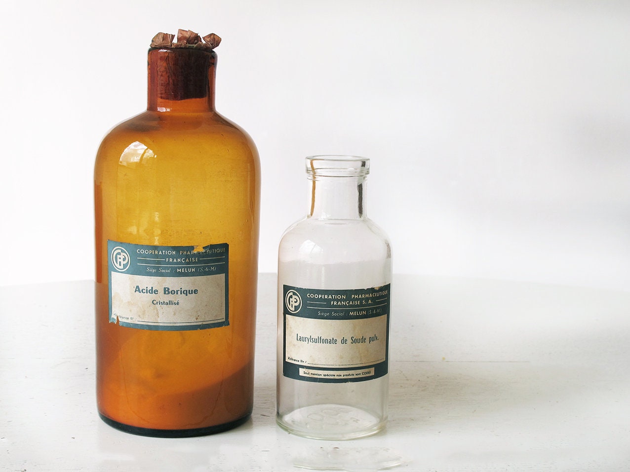 2 tarro de boticario antiguo francés botella de farmacia | Etsy