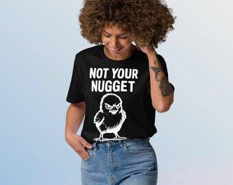 Koszulka wegańska z organicznym napisem Angry Chicken