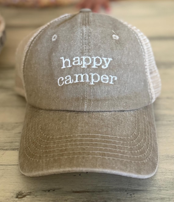 Happy Camper And Mrs Embroidered Baseball Cap Set Women main image 2