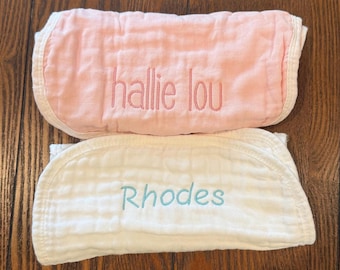 embroidered baby burp cloth, personalized burp cloth, baby shower gift, custom burp cloth for baby
