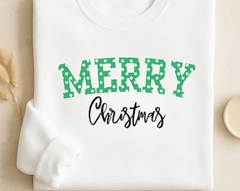 Christmas Sweatshirt, Holiday Jumper, Festive Crewneck, Xmas Winter Pullover