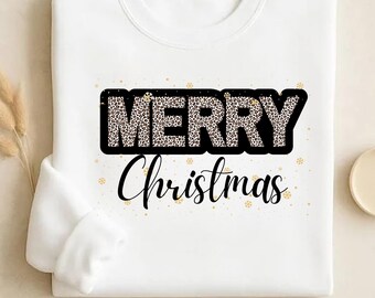Merry Christmas Crewneck Sweatshirt, Holiday Shirt, Xmas Sweater