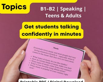 28 ESL Discussion Topics – Printable Conversation Questions (PDF)  B1–B2 Teens & Adults