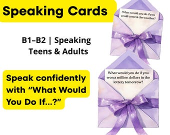 ESL 80 Speaking Cards Second Conditional Questions (Printable PDF) Flashcards for Teachers, Teens & Adults