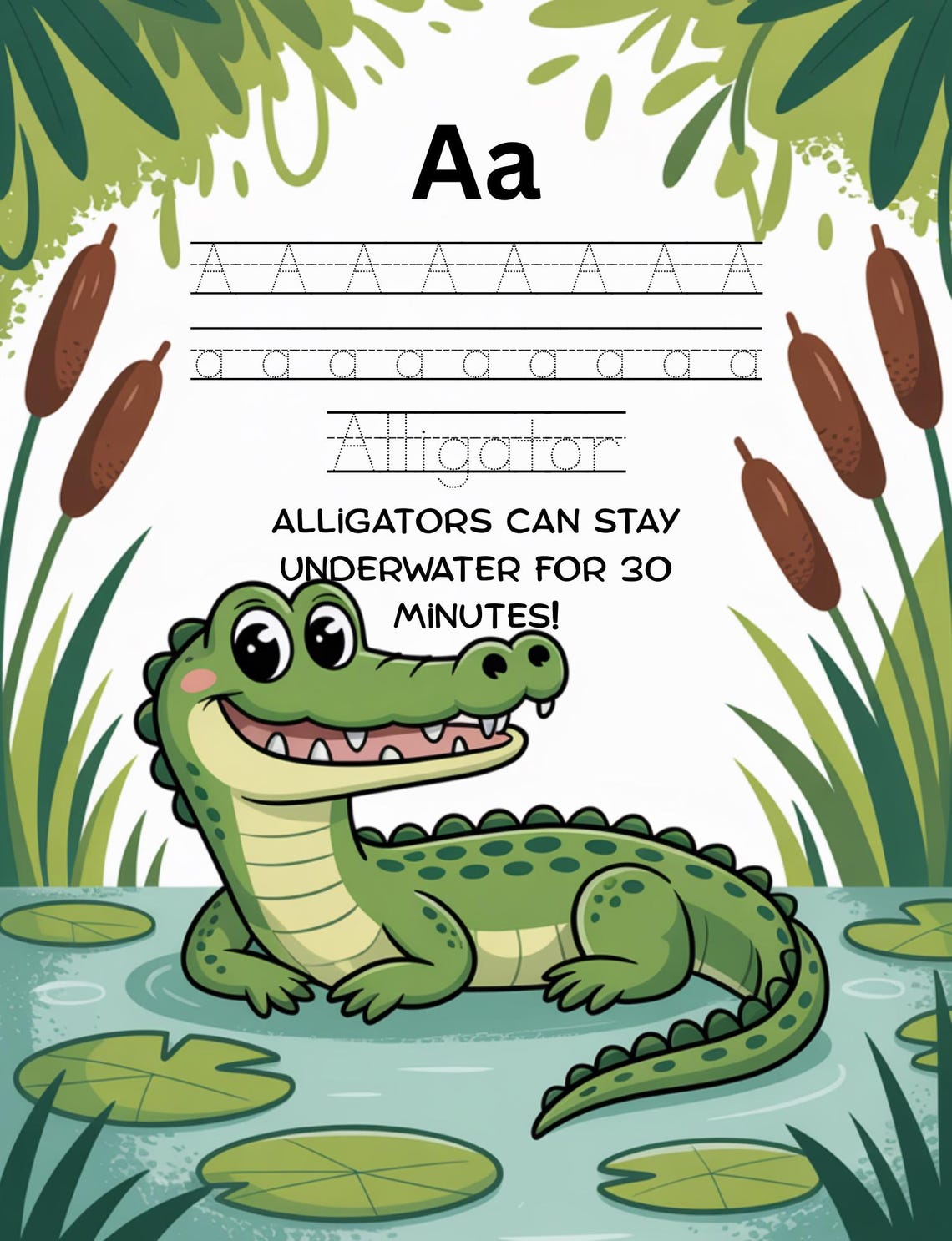 A-Z Animal Alphabet Tracing & Coloring Book for Kids (PDF) | Toddler ...