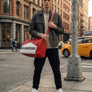 Lost Americana  MGK  Duffle Bag Real Cow Leather Concert