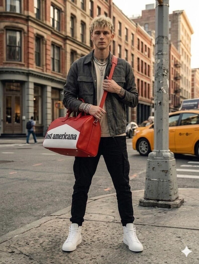 Lost Americana  MGK  Duffle Bag Real Cow Leather Concert