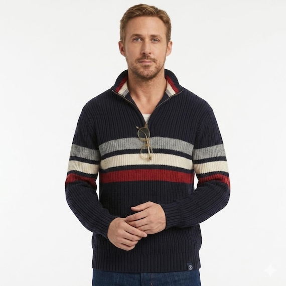 Ryan Gosling Pullover Sweater | Project Hail Mary Half Zip Sweaters | Ryland Grace quarter zipper