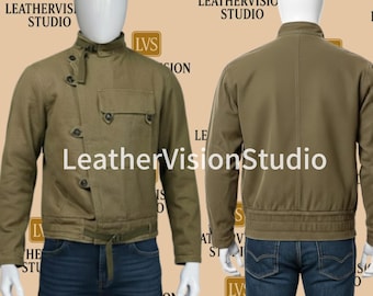 Mens Swedish Army Brown Handmade Cotton Jacket | Men Winter Warm Tank Motorcycle Style Coat