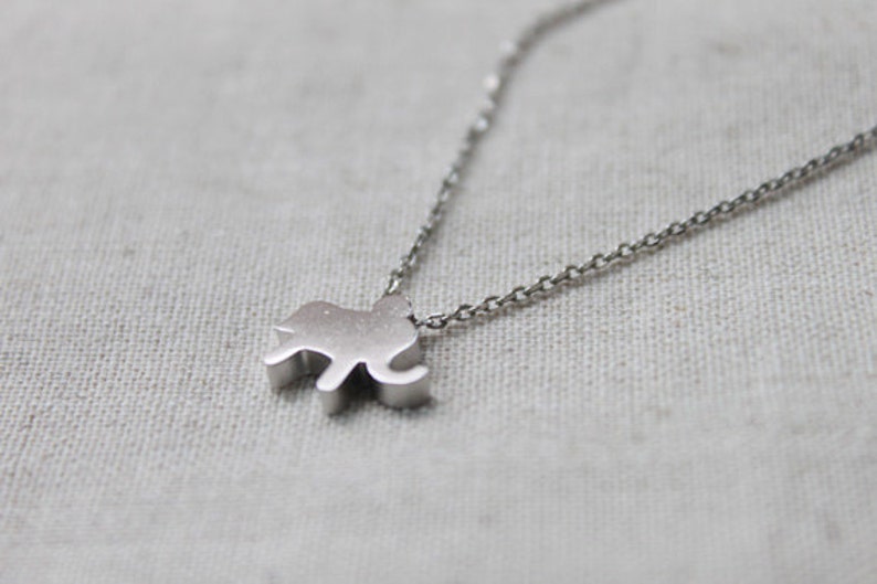 Cute elephant Necklace, Elephant pendant, Animal Necklace, Gift for mom, Gift for Friend, Wedding Gift, Flower girl gift, Gift idea S2091-1 image 1