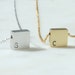 Aspen Initial In Square Necklace