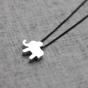 Cute elephant Necklace, Elephant pendant, Animal Necklace, Gift for mom, Gift for Friend, Wedding Gift, Flower girl gift, Gift idea S2091-1 image 3