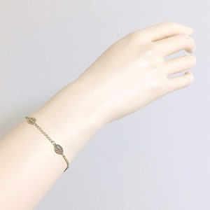 Simple leaf bracelet, Delicate Leaf Chain Bracelet, Layering Bracelet, Gift for mom, Gift for Friend, Wedding Gift, Gift idea S3104 image 9