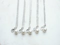 Personalized Pearl Leaf Necklace, Custom Leaf Pendant – Bridesmaid Gift Set product logo