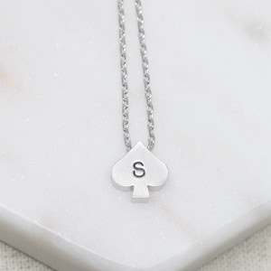 Collar con dije de pala inicial personalizado / Collar con colgante de pala pequeña / Regalo para mamá / Regalo para amiga / Regalo de bodas / Idea de regalo - S2382