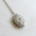 Vintage style Floral pattern oval Locket, Oval Long Chain Locket Necklace, Gift for mom, Gift for Friend, Wedding Gift, Gift idea - S2065