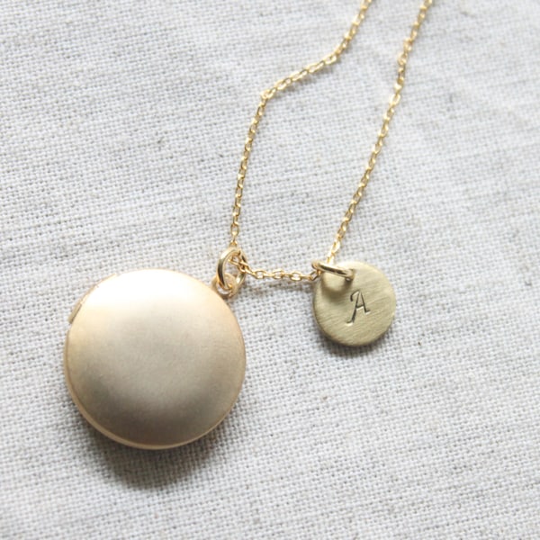 Simple Gold Locket Etsy