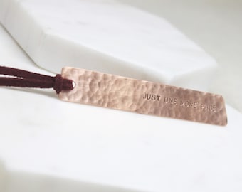 Personalized Bookmark -Hammered copper bookmark- Engraved & Antiqued Copper Bookmark, Custom bookmarks, Gift idea, Friend for gift -S0381