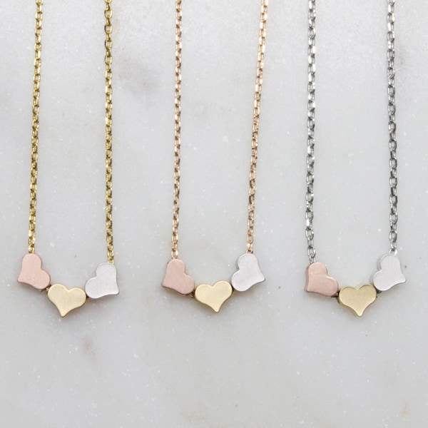 Mysha Personalized Triple Serenade Heart Pendant