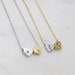 Personalized Initial Two Hearts Necklace Customized Twin - Etsy