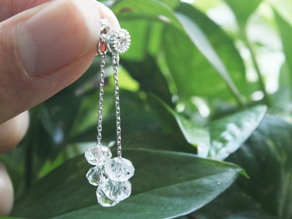 Glass crystal best sale earrings